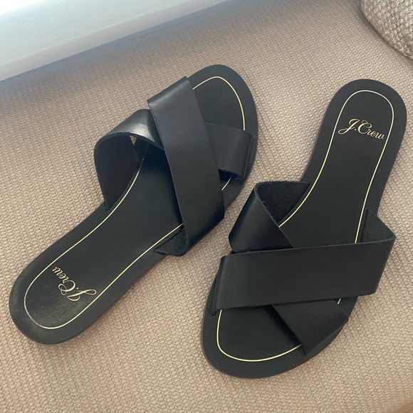Black Jcrew slides